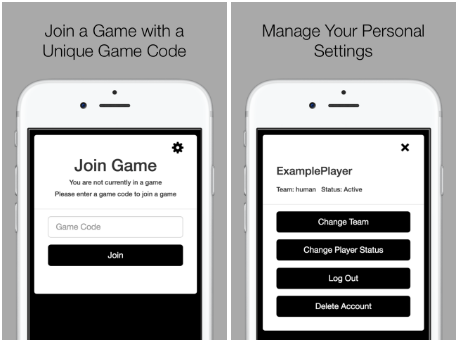 Some stills from the app.